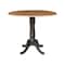 International Concepts Round 42 in W, 42 in L, 35.5 in H, Wood, Hickory/Washed Coal K45-42DPT-S102-4 - alternate 5